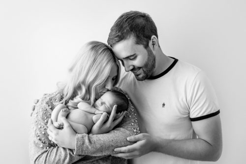 family photoshoot with newborn baby preston