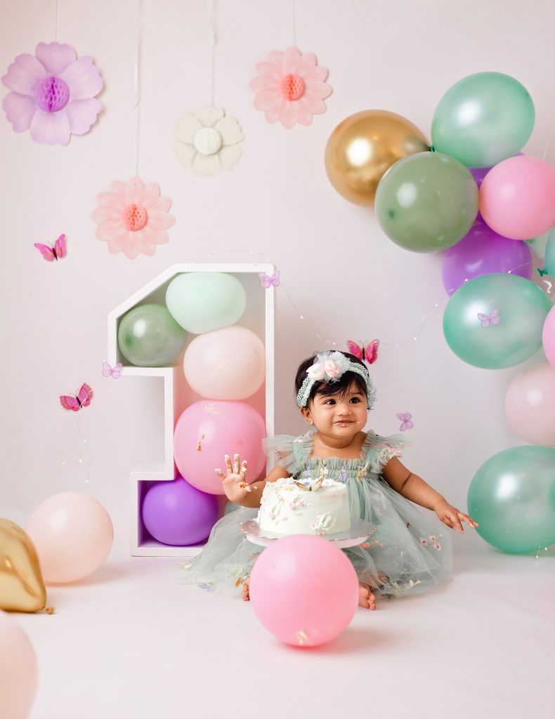 baby girl cake smash photoshoot preston lancashire